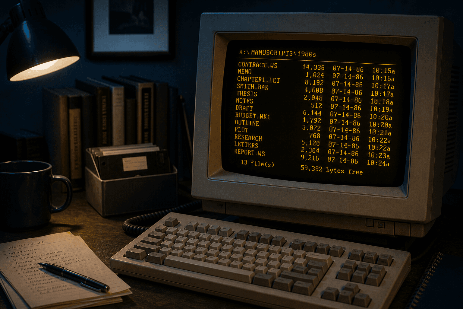 DOS 8.3 WordStar filenames and extensionless documents on a migration desk