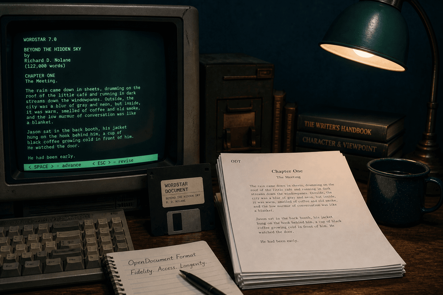 WordStar document converting to OpenDocument ODT